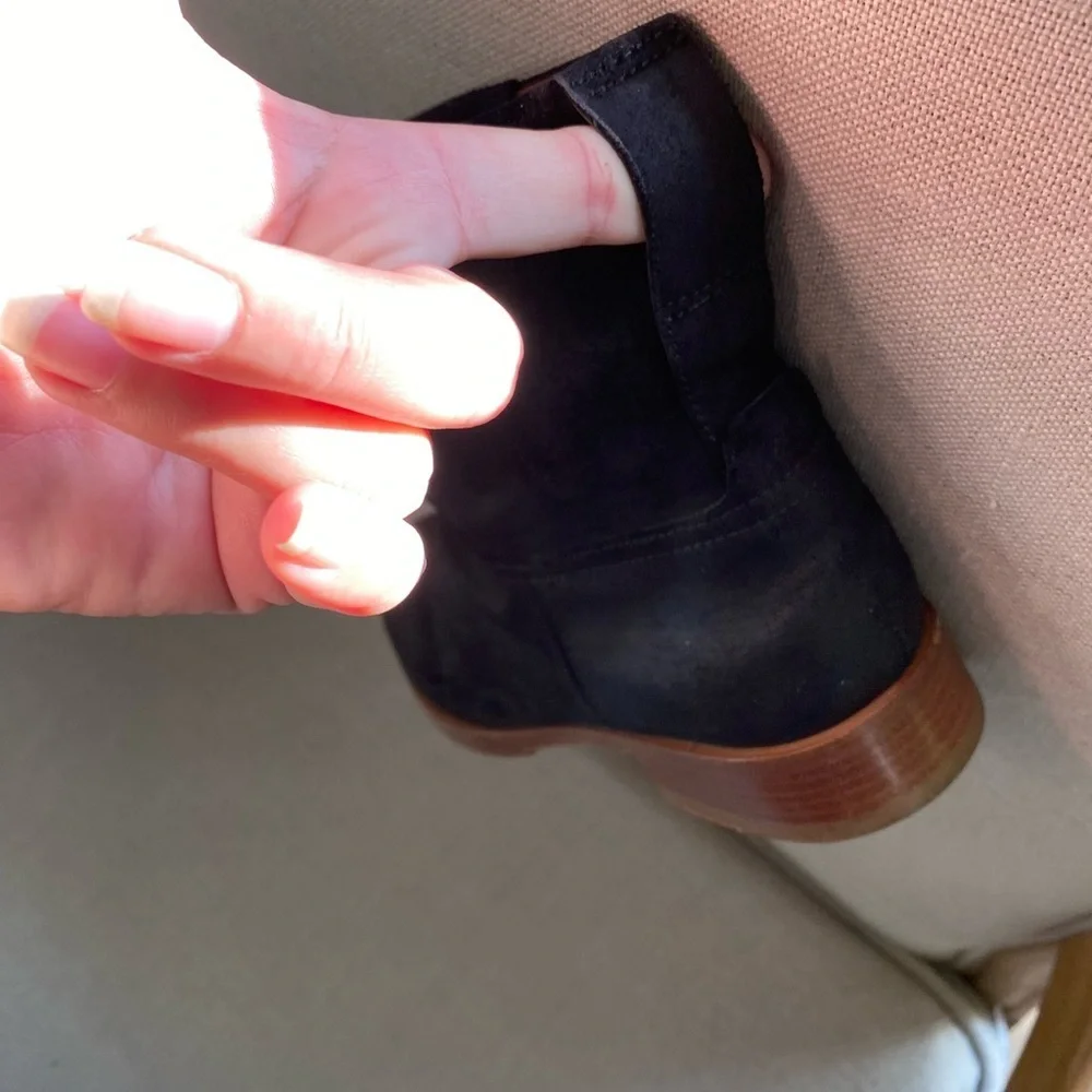 Rag & Bone Italian   black oiled Leather boots  boho chic ,Sole in Tan size 36.5